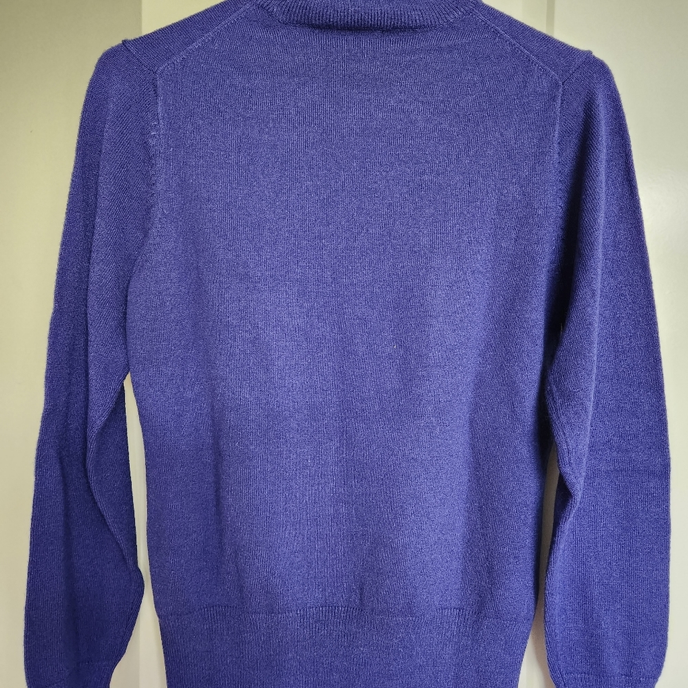 VENUS Royal Purple Turtleneck Sweater Soft Knit Long Sleeve Size Med. - Picture 2 of 8